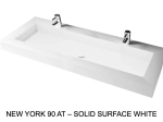 Plan vasque Design, sur mesure, Largeur 100 à 200 cm x Profondeur 40 à 60 cm, résine minérale ACRYSTONE® SOLID-SURFACE Finition lisse, Livraison Offerte et Rapide.